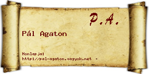 Pál Agaton névjegykártya